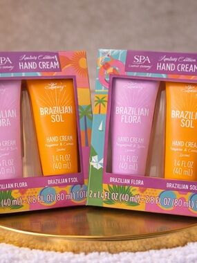 Spa Luxury Brazilian Flora & Sol Hand Cream Gift Set 🌴 2 Pack Bundle Limited